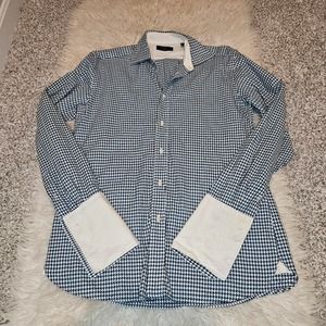 Ted Baker London Archive Blue and White Check Dress Shirt